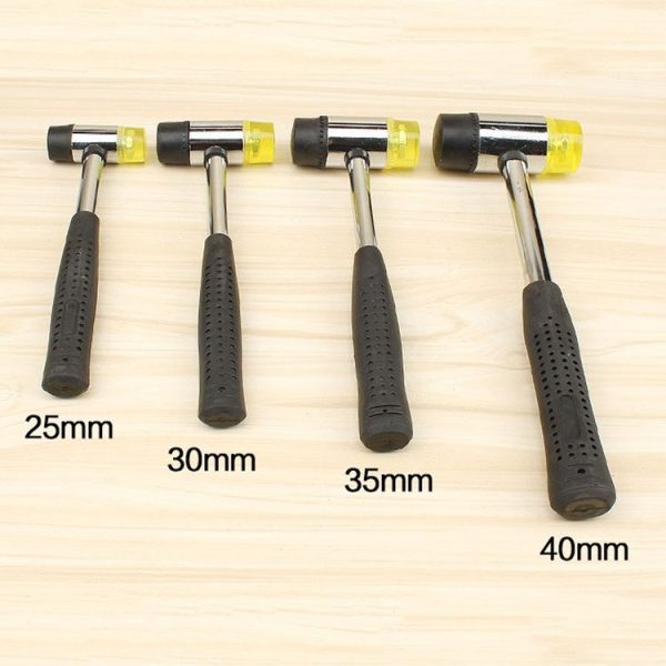 25mm No Bounce Mounting Hammer Handmade DIY Double Face Tap Rubber Hammer - Image 9