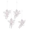 4pcs / Pack Acrylic Angel Christmas Tree Ornaments Christmas Decorations Pendants (Transparent)