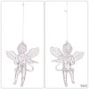 4pcs / Pack Acrylic Angel Christmas Tree Ornaments Christmas Decorations Pendants (Transparent) - Image 3
