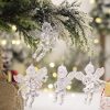 4pcs / Pack Acrylic Angel Christmas Tree Ornaments Christmas Decorations Pendants (Transparent) - Image 6