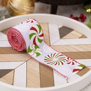 DIY Bow Christmas Decorations Colorful Printed Gift Wrapping Ribbon (A Model)