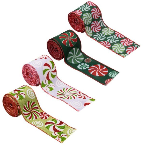 DIY Bow Christmas Decorations Colorful Printed Gift Wrapping Ribbon (A Model) - Image 2