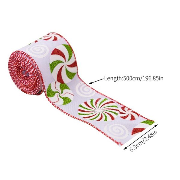 DIY Bow Christmas Decorations Colorful Printed Gift Wrapping Ribbon (A Model) - Image 3