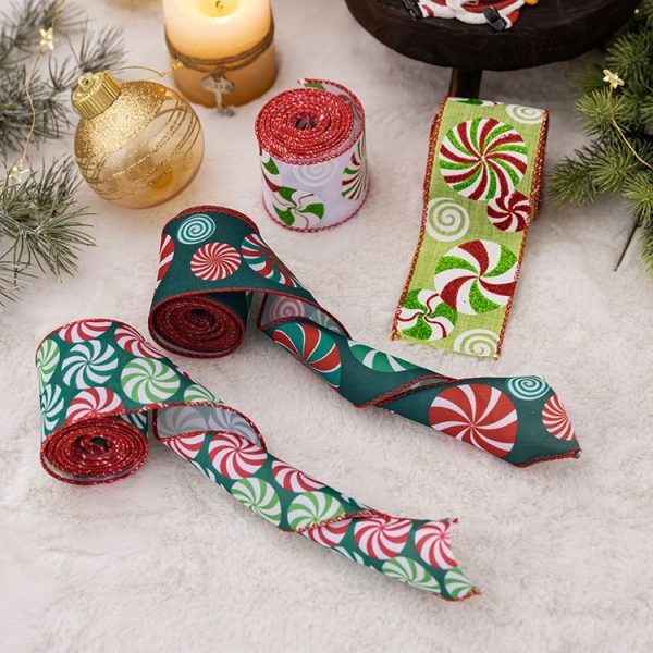 DIY Bow Christmas Decorations Colorful Printed Gift Wrapping Ribbon (A Model) - Image 6