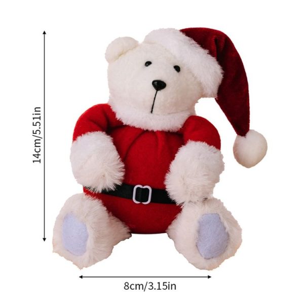 Plush Bear Doll Christmas Ornaments Cute Doll Decorations Christmas Children Gifts (Sitting Posture) - Image 2