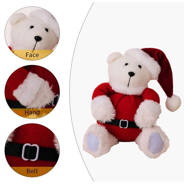 Plush Bear Doll Christmas Ornaments Cute Doll Decorations Christmas Children Gifts (Sitting Posture) - Image 3
