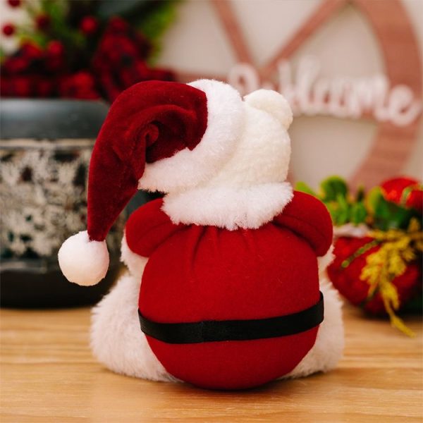 Plush Bear Doll Christmas Ornaments Cute Doll Decorations Christmas Children Gifts (Sitting Posture) - Image 6