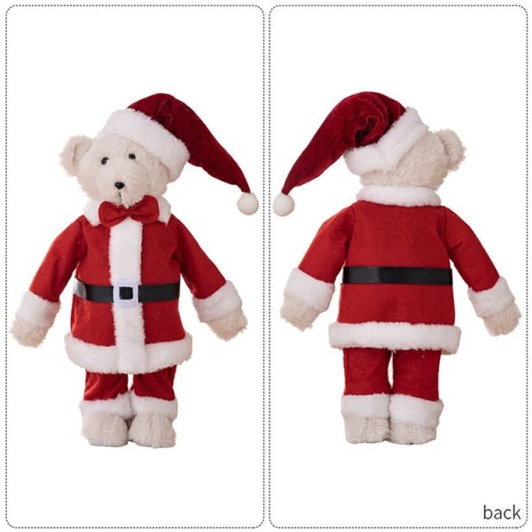 Plush Bear Doll Christmas Ornaments Children Christmas Gift Dolls (Standing Posture) - Image 4