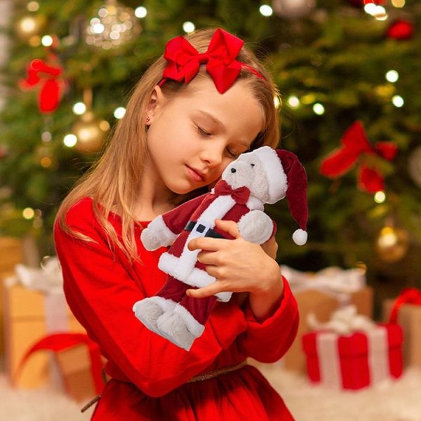 Plush Bear Doll Christmas Ornaments Children Christmas Gift Dolls (Standing Posture) - Image 7