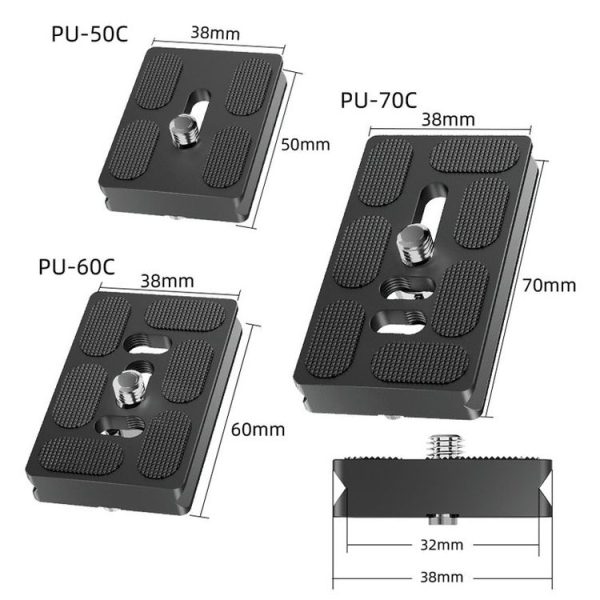 BEXIN PU-50C For Arca Type SLR Camera PU Quick Release Plate Aluminum Alloy CNC Ball Head Quick Release Plate - Image 5