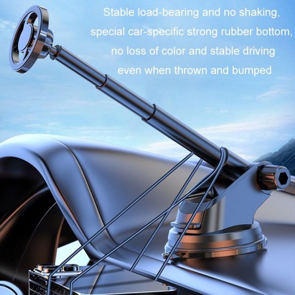 Car Magnetic Adjustable Suction Cup Retractable Mobile Phone Holder (Q33) - Image 4