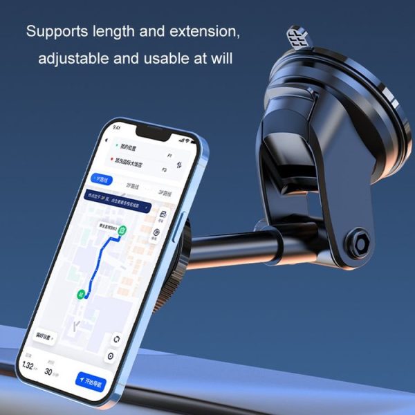 Car Magnetic Adjustable Suction Cup Retractable Mobile Phone Holder (Q33) - Image 5