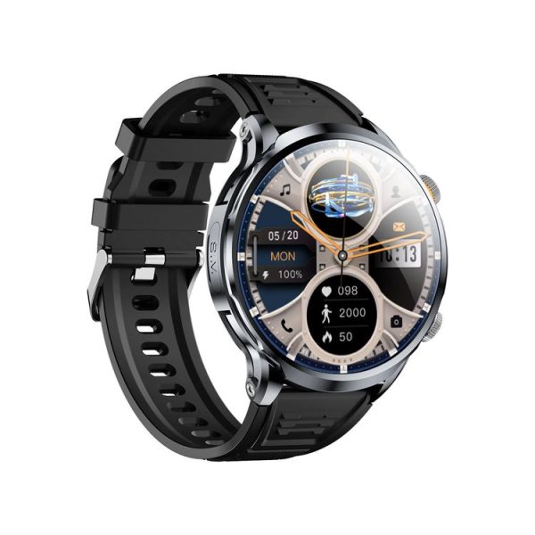 H18 Ultra-Thin Round Ball Screen 1.95 Inch Plug-In Phone Smart Watch 32G (Black)