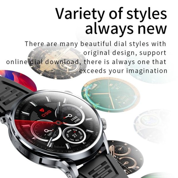 H18 Ultra-Thin Round Ball Screen 1.95 Inch Plug-In Phone Smart Watch 32G (Black) - Image 13