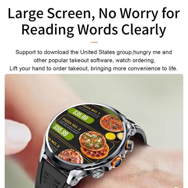 H18 Ultra-Thin Round Ball Screen 1.95 Inch Plug-In Phone Smart Watch 32G (Black) - Image 14