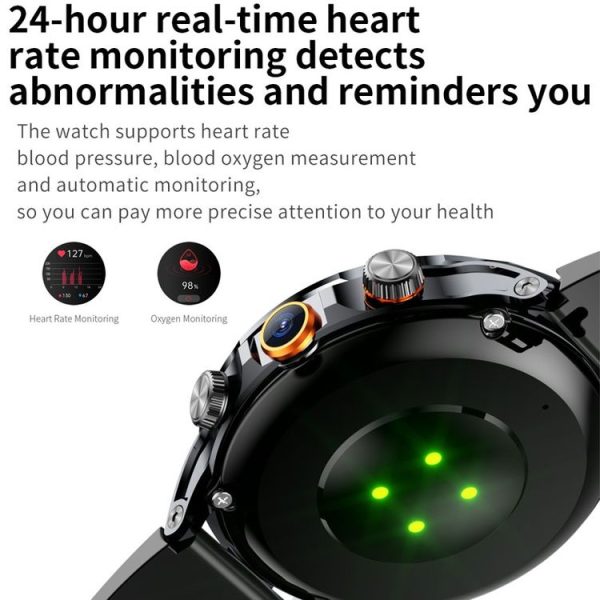 H18 Ultra-Thin Round Ball Screen 1.95 Inch Plug-In Phone Smart Watch 32G (Black) - Image 16