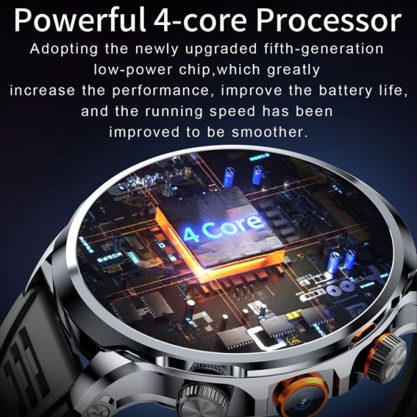 H18 Ultra-Thin Round Ball Screen 1.95 Inch Plug-In Phone Smart Watch 32G (Black) - Image 3