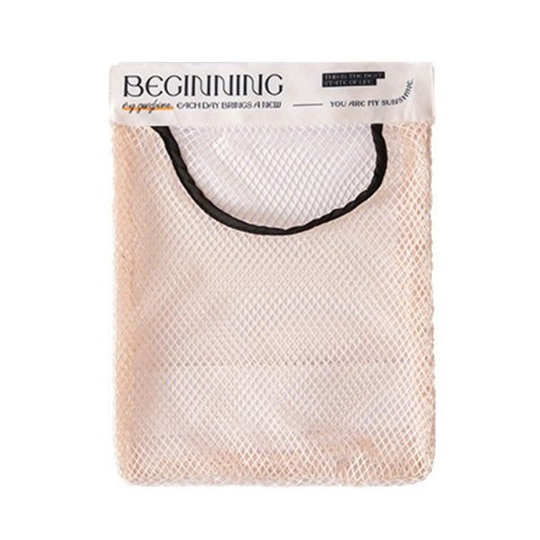 Kitchen Stick Storage Bag Breathable Large Capacity Sundry Hanging Bag Garbage Pouch (White)