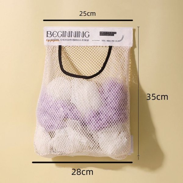 Kitchen Stick Storage Bag Breathable Large Capacity Sundry Hanging Bag Garbage Pouch (White) - Image 3