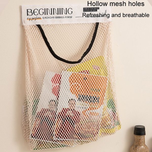 Kitchen Stick Storage Bag Breathable Large Capacity Sundry Hanging Bag Garbage Pouch (White) - Image 7
