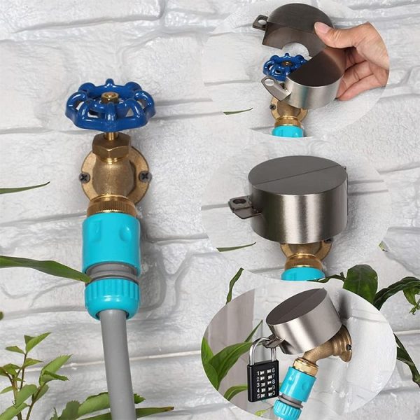 Outdoor Faucet Combination Lock System With Cover To Prevent Water Theft - Image 2