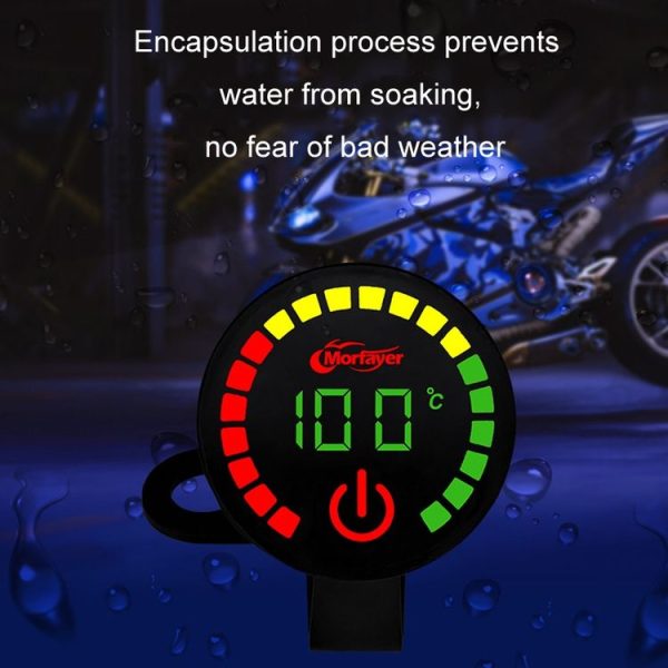 Morfayer Motorcycle Dual Display Intelligent Alarm Power Meter, Model: Voltmeter (Random Color Delivery) - Image 6