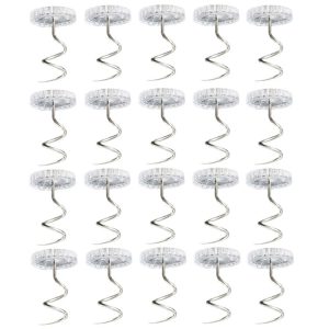 20pcs / Box Twist Nails Transparent Spiral Nails Sofa Cushion Bed Sheet Skirt Fixer (Round)