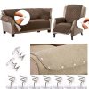 20pcs / Box Twist Nails Transparent Spiral Nails Sofa Cushion Bed Sheet Skirt Fixer (Round) - Image 2
