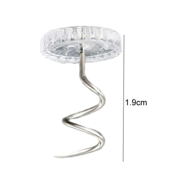 20pcs / Box Twist Nails Transparent Spiral Nails Sofa Cushion Bed Sheet Skirt Fixer (Round) - Image 4