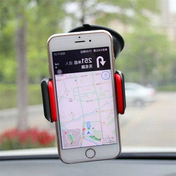Navigation Car Holder Dashboard Desktop Suction Cup Mobile Phone Holder (Black Red) - Image 8