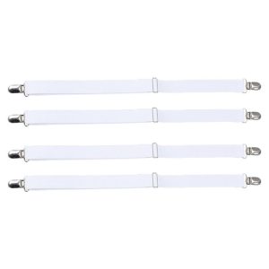 4pcs Sofa Fixer Fabric Sofa Cushion Fixing Strap Blanket Sheet Fastening Buckle, Color: Medium White