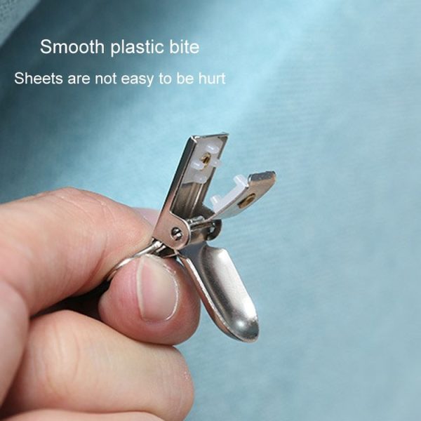4pcs Sofa Fixer Fabric Sofa Cushion Fixing Strap Blanket Sheet Fastening Buckle, Color: Medium White - Image 4