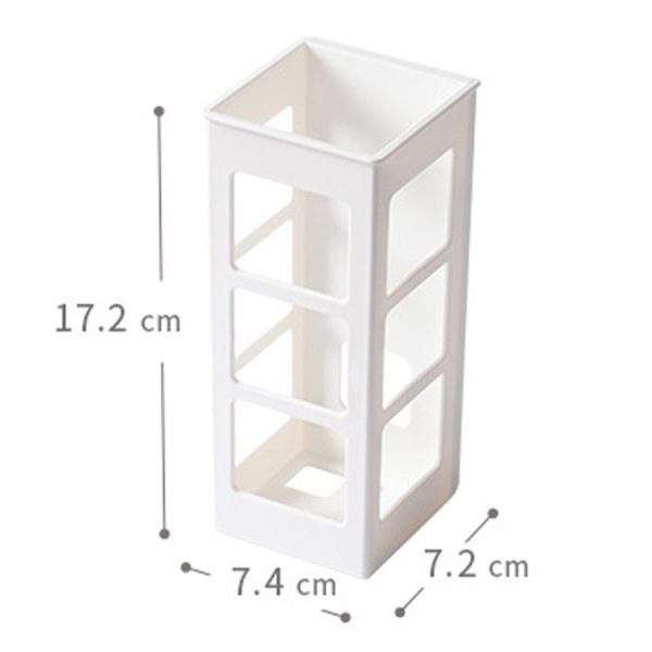 Curling Iron Storage Holder Wall Mounted Makeup Hairdressing Tool Organizer (White) - Image 3