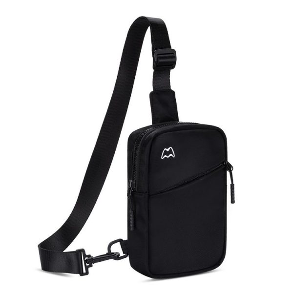 Outdoor Sports Chest Bag Lightweight Cell Phone Crossbody Packs (Black)