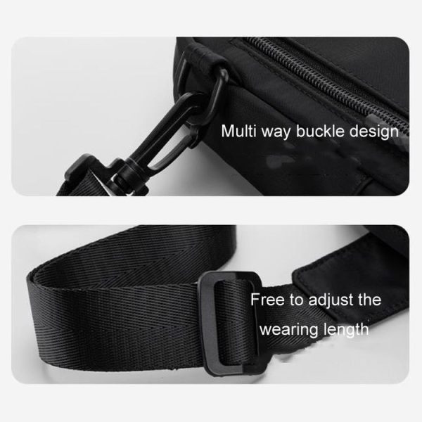 Outdoor Sports Chest Bag Lightweight Cell Phone Crossbody Packs (Black) - Image 6