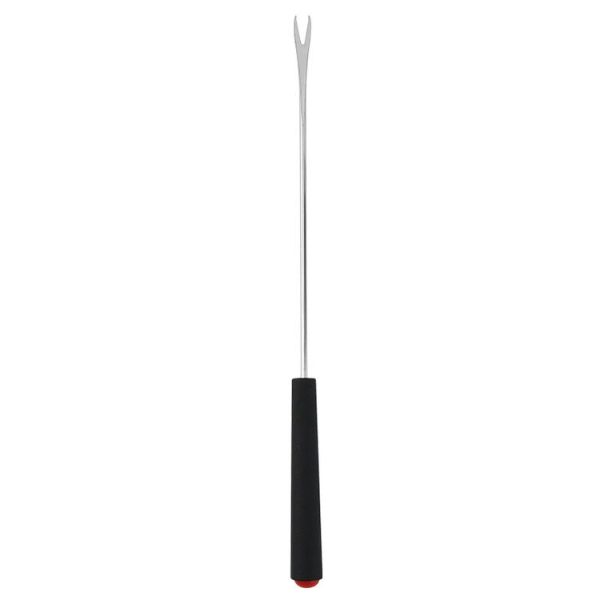 V-Shape Outdoor Portable Barbecue Fork Stainless Steel Barbecue Tool, Style: Regular Red