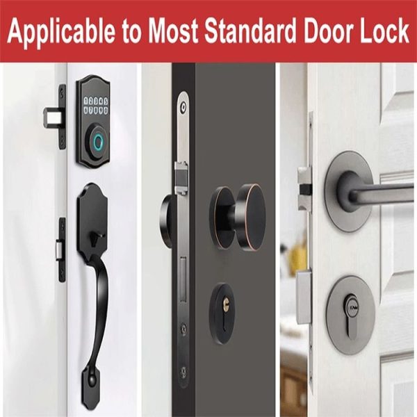 Heavy Duty Metal Latch Plate for Exterior Interior Door Double Hole Reinforcement Striker Plates (Black) - Image 8