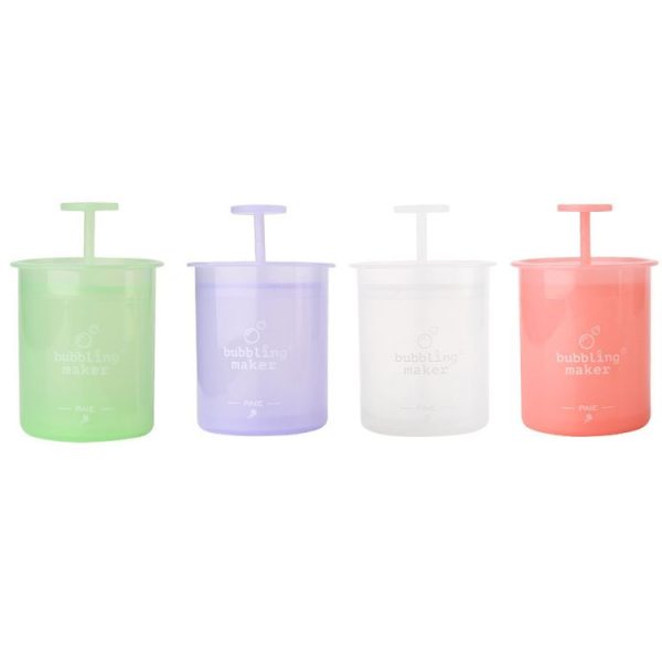 Facial Cleanser Foaming Maker Bubbler Cup Travel Portable Manual Foaming Bottle, Color: Small Purple - Image 3