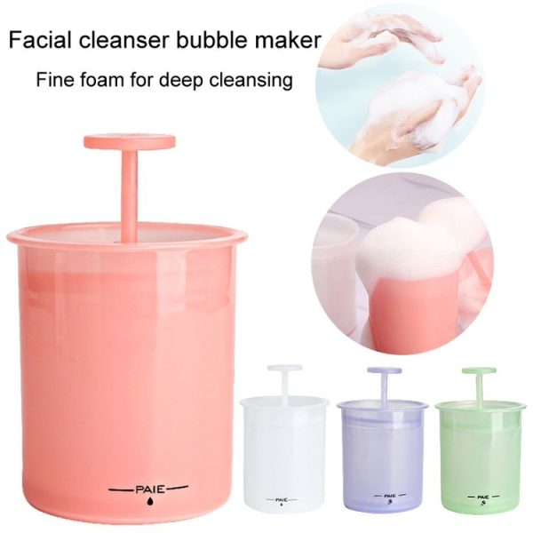 Facial Cleanser Foaming Maker Bubbler Cup Travel Portable Manual Foaming Bottle, Color: Small Purple - Image 5