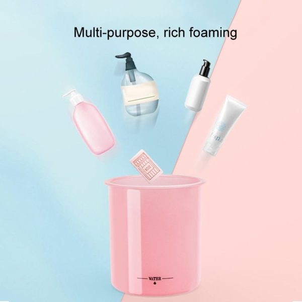 Facial Cleanser Foaming Maker Bubbler Cup Travel Portable Manual Foaming Bottle, Color: Small Purple - Image 9