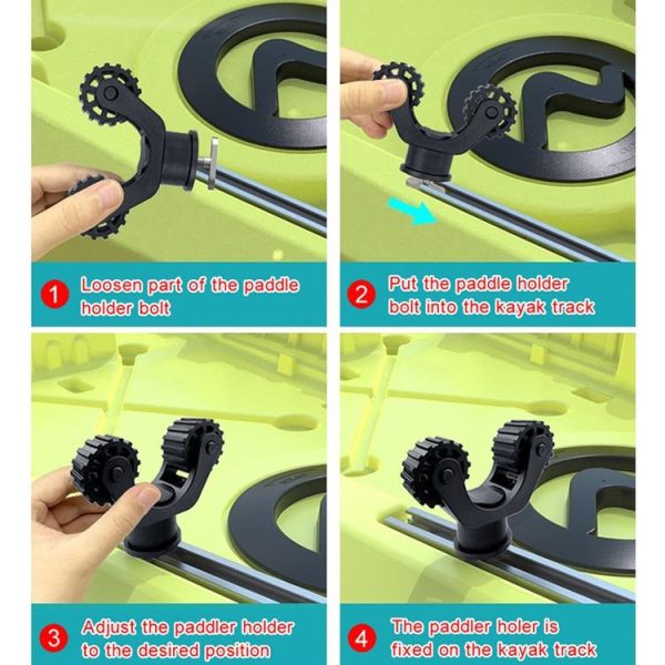 Canoe Paddle Fishing Rod Holder Rail Bracket Kayak Accessories, Specification: 25 Roller Paddle Clamp - Image 7