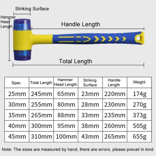25mm Removable Floor Tile Installation Soft Hammer Door Window Hammer - Image 9