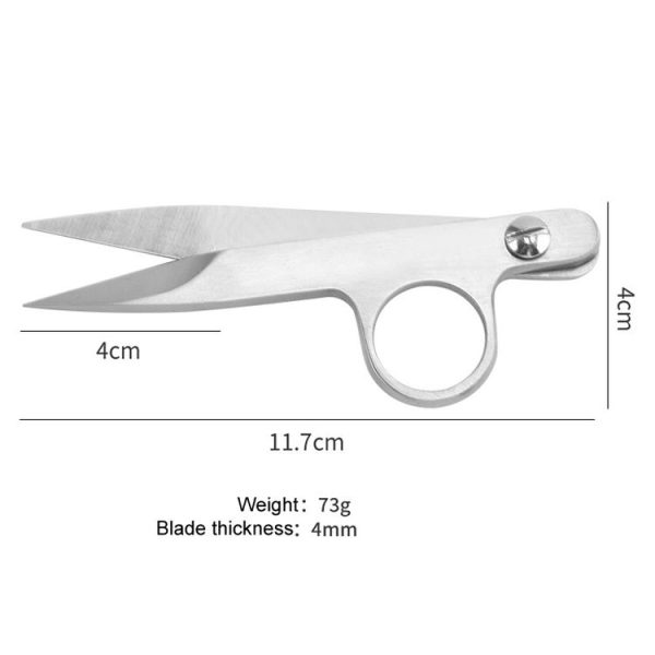 All Steel Thread Scissors Cross Stitch V-Shape Home Tailoring Yarn Scissors Fishing Shears - Image 2