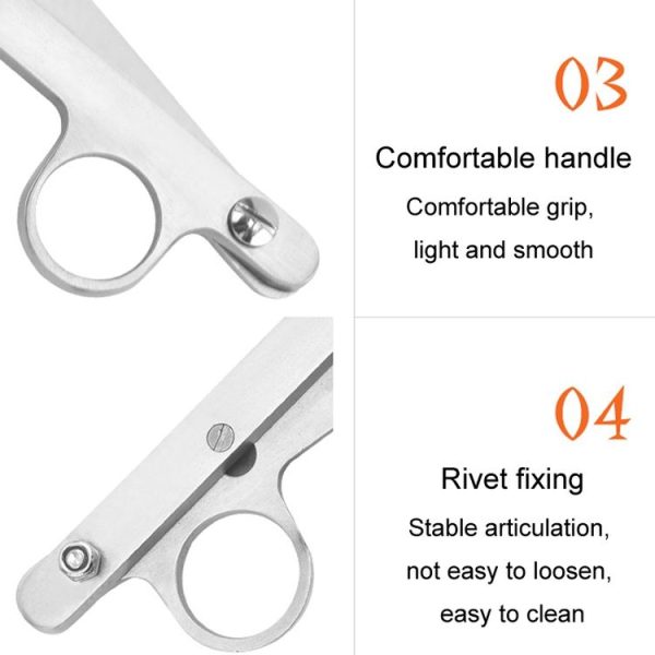 All Steel Thread Scissors Cross Stitch V-Shape Home Tailoring Yarn Scissors Fishing Shears - Image 4
