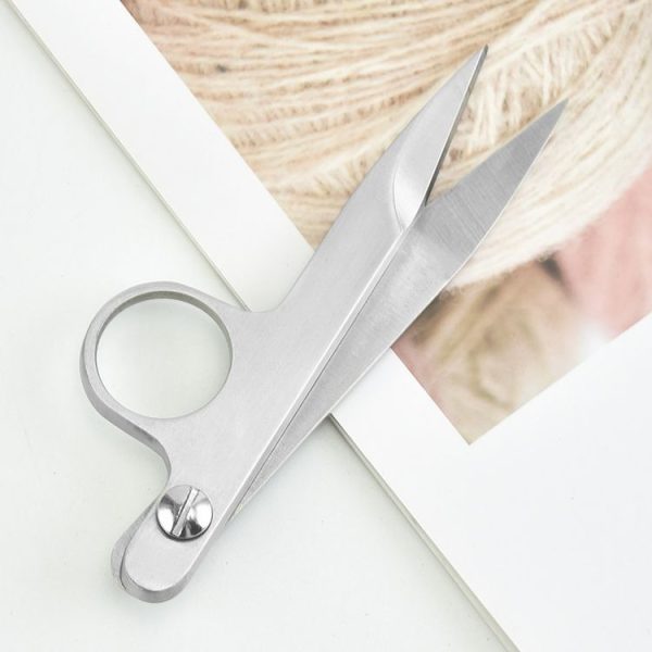 All Steel Thread Scissors Cross Stitch V-Shape Home Tailoring Yarn Scissors Fishing Shears - Image 6