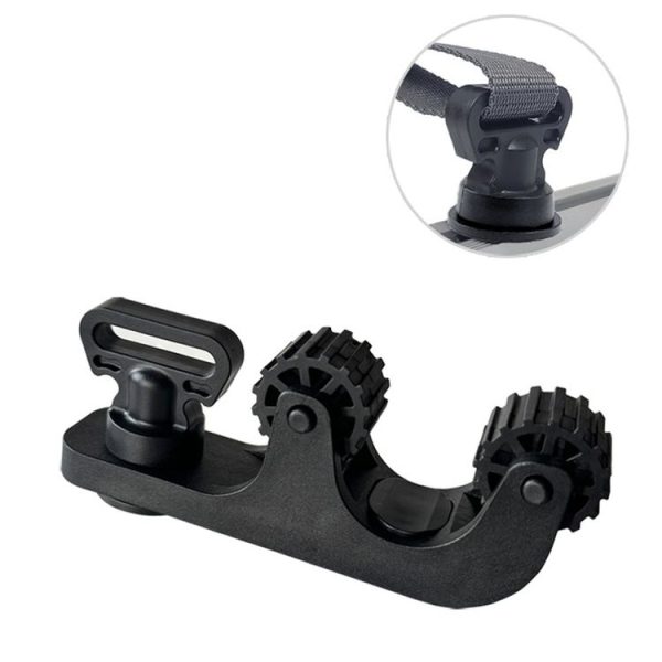 Canoe Paddle Fishing Rod Holder Rail Bracket, Specification: Fixed Roller - Image 3