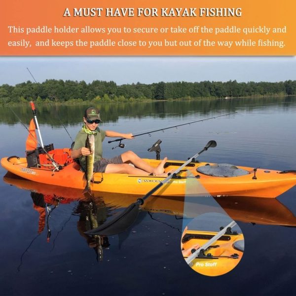 Canoe Paddle Fishing Rod Holder Rail Bracket, Specification: Fixed Roller - Image 6
