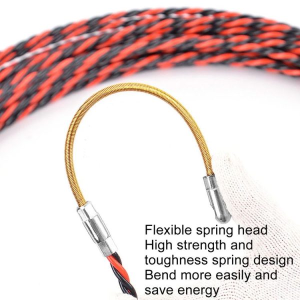 5m Flat Head Dual Color Pipe Threading Puller Electrician Manual Threader - Image 4