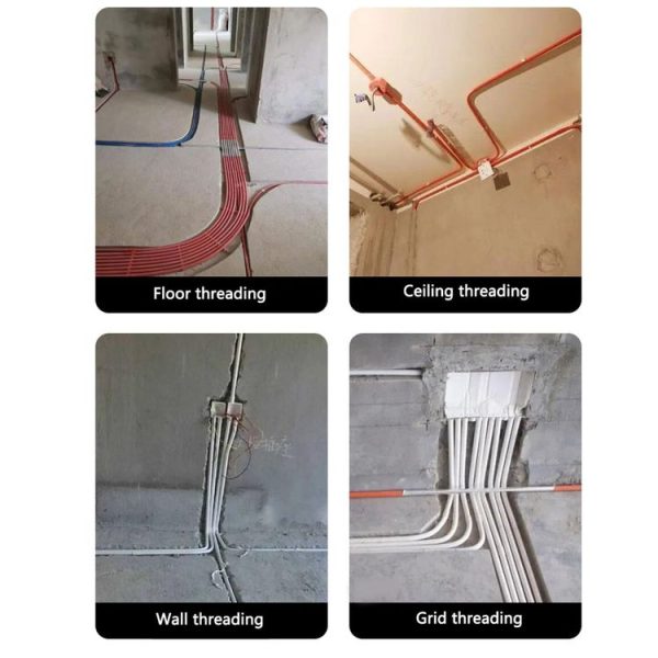 5m Flat Head Dual Color Pipe Threading Puller Electrician Manual Threader - Image 9
