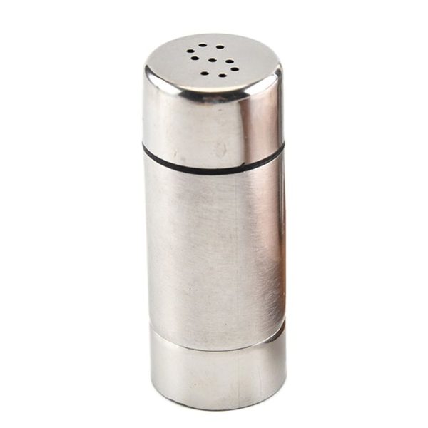 Stainless Steel Kitchen Spice Jar Outdoor BBQ Seasoning Bottle Pepper Sprinkle Jar (S-hole)